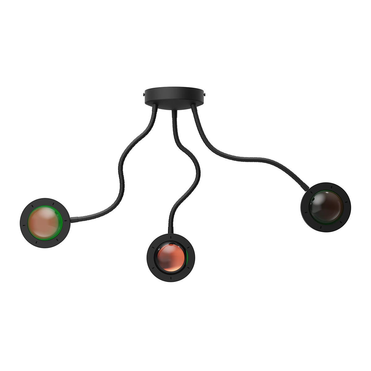 Tangla lighting - TLC7345-03SW - LED Ceiling lamp 3 Lights - metal + glass - sand white - flower - aura