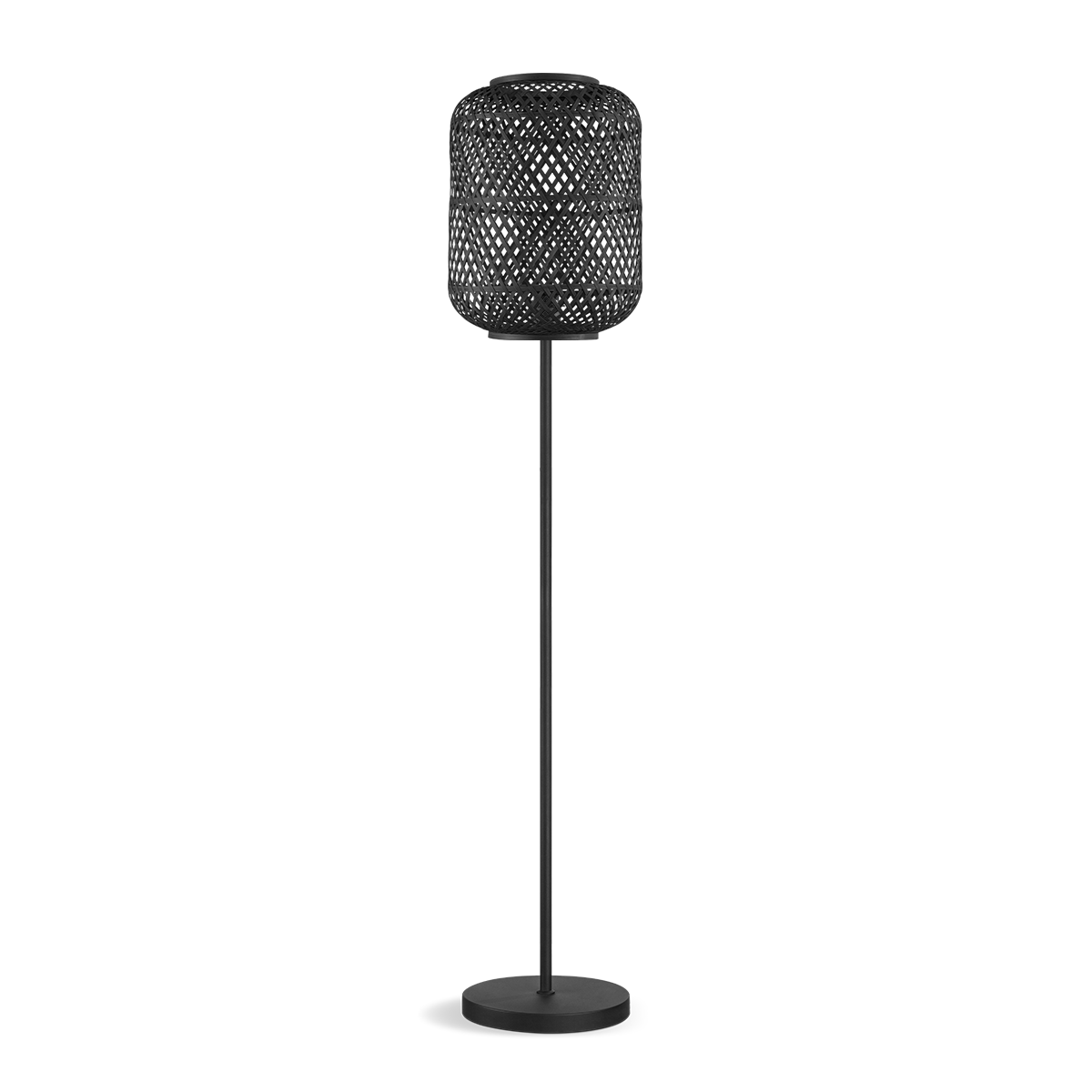 Tangla lighting - TLF7626-01LBK - LED Floor lamp 1 Light - bamboo - black - bar - E27