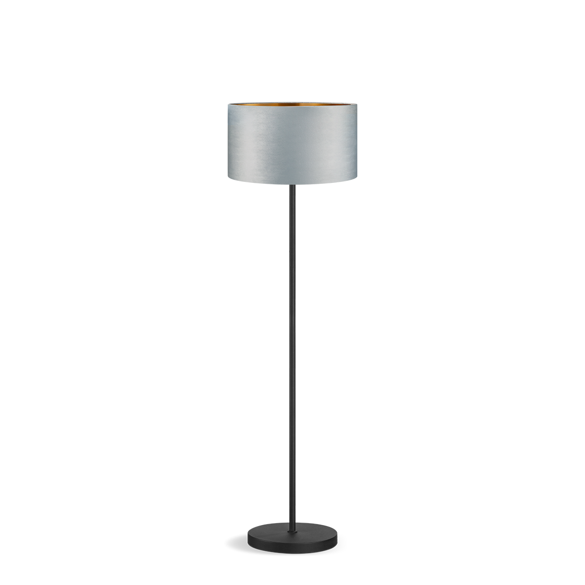 Tangla lighting - TLF7626-01LBL - LED Floor lamp 1 Light - metal + velvet lampshade - blue - bar - E27