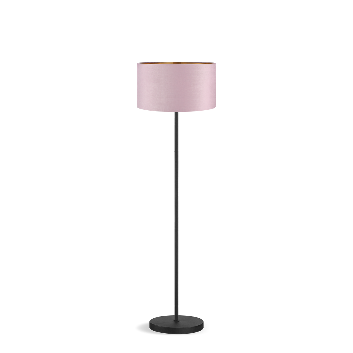 Tangla lighting - TLF7626-01LPK - LED Floor lamp 1 Light - metal + velvet lampshade - pink - bar - E27