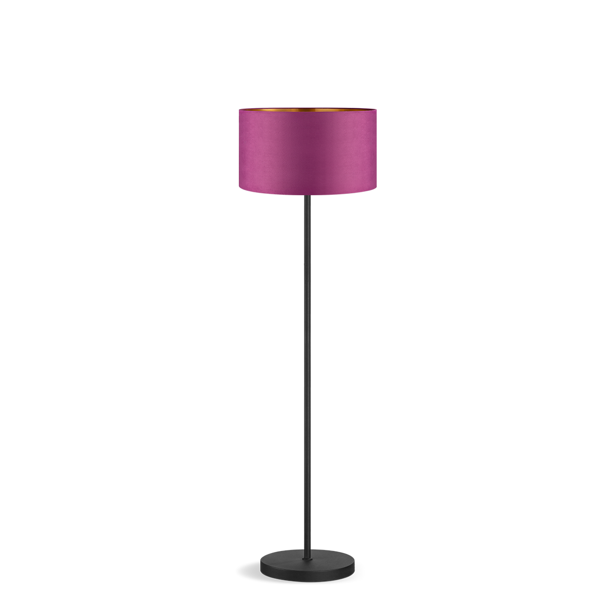 Tangla lighting - TLF7626-01LPP - LED Floor lamp 1 Light - metal + velvet lampshade - purple - bar - E27