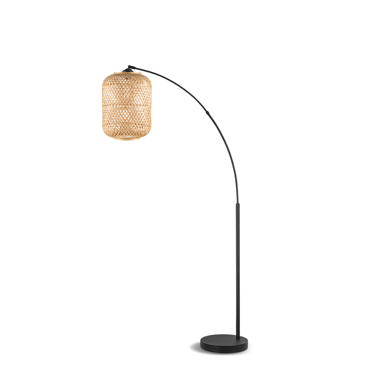 Tangla lighting - TLF7574-01LNT - LED Floor lamp 1 Light - metal and bamboo - natural and black - fischer pupa - E27