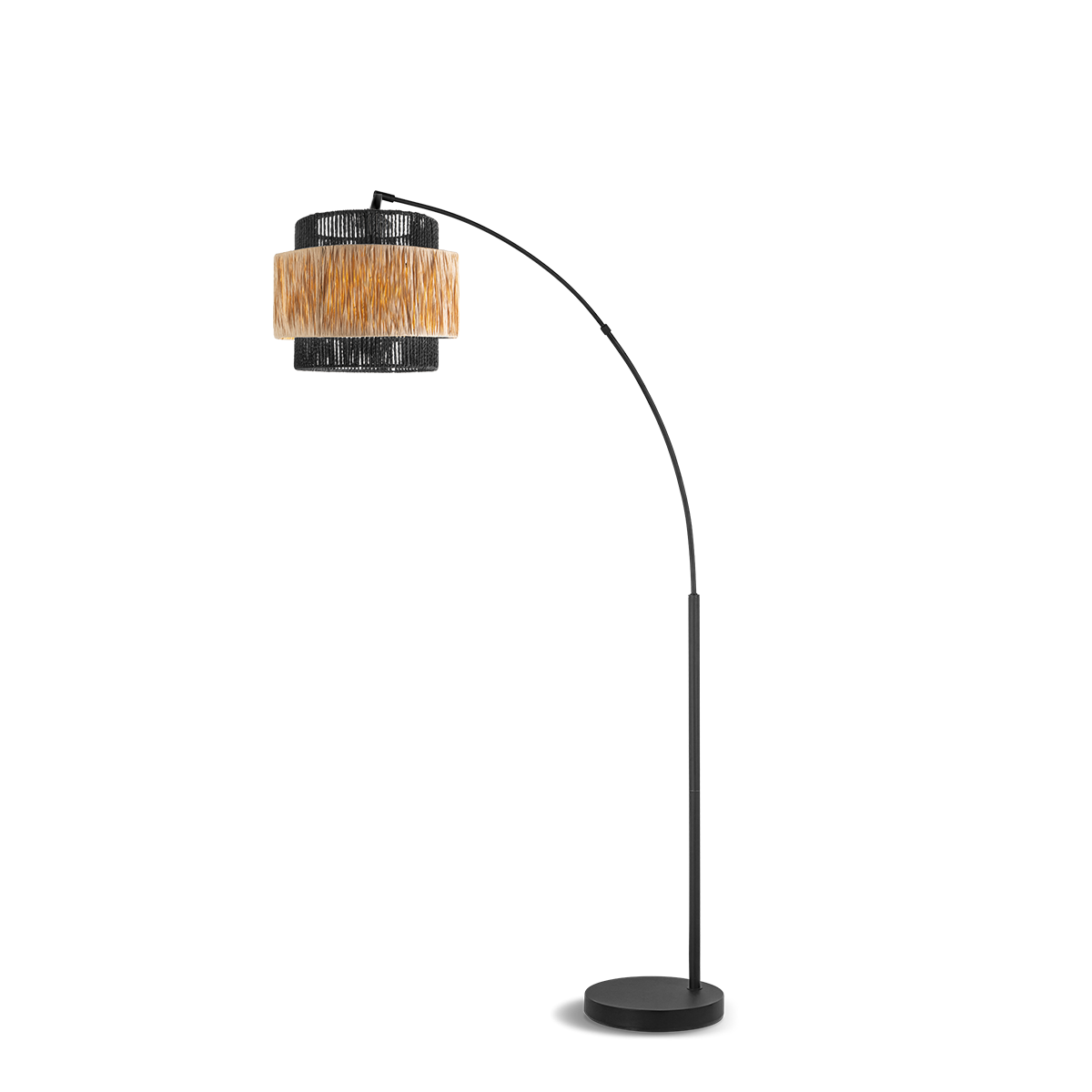 Tangla lighting - TLF7574-01SEAG - LED Floor lamp 1 Light - metal and sea grass - natural and black - fischer - E27