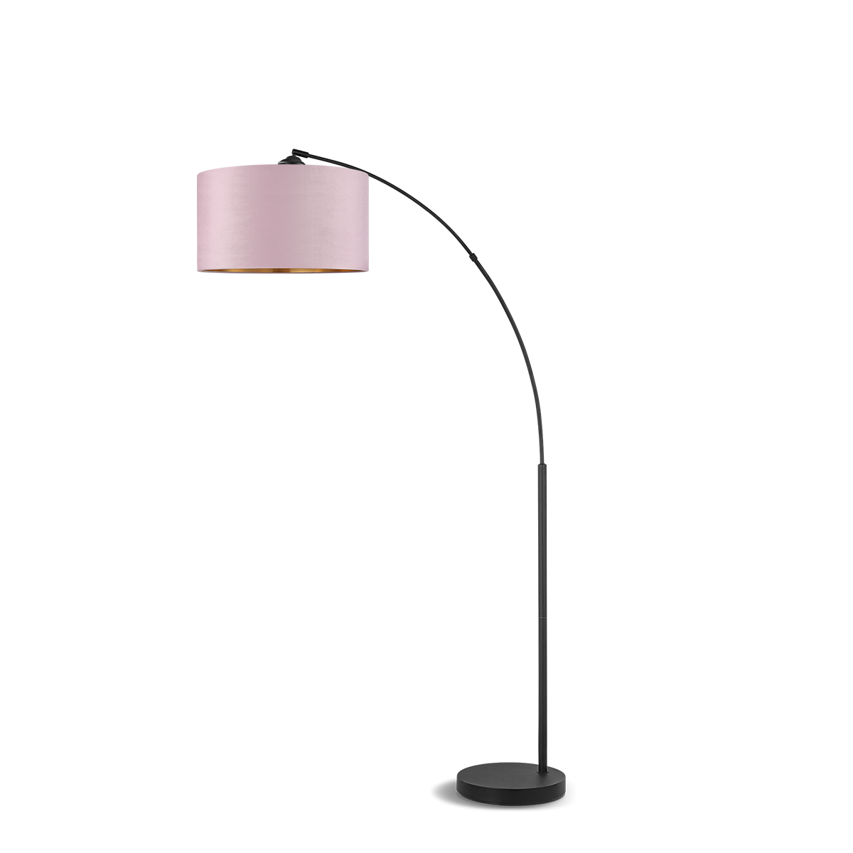 Tangla lighting - TLF7574-01PK - LED Floor lamp 1 Light - metal and velvet - pink - fischer - E27