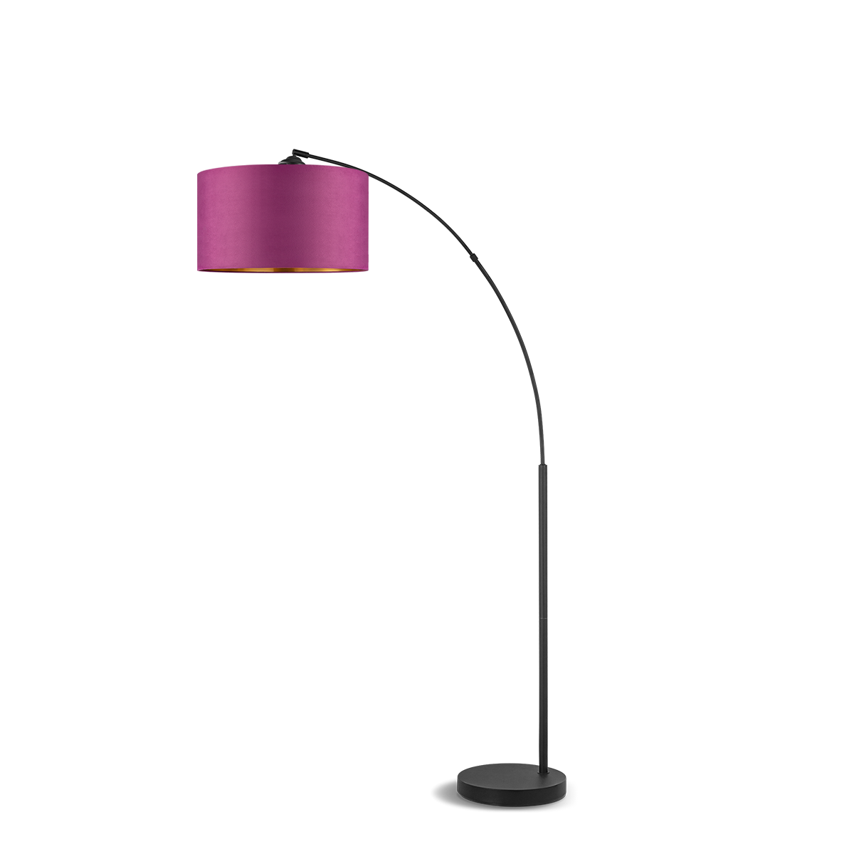 Tangla lighting - TLF7574-01PP - LED Floor lamp 1 Light - metal and velvet - purple - fischer - E27