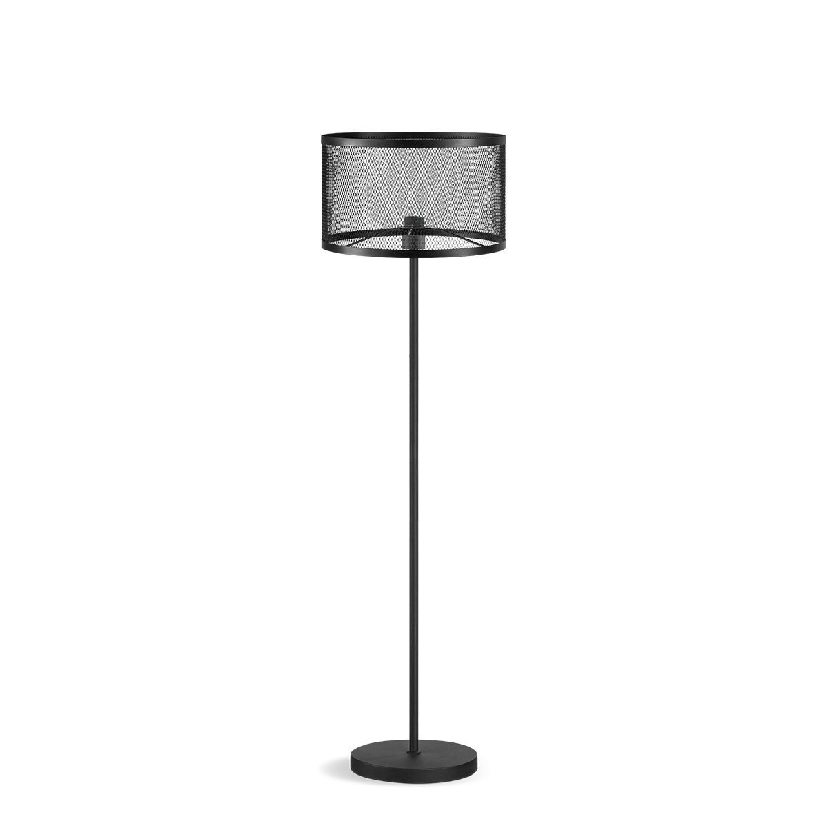 Tangla lighting - TLF7626-01MESH - TLF7626-01MESH - LED Floor lamp 1 Light - metal lampshade - black - bar - E27