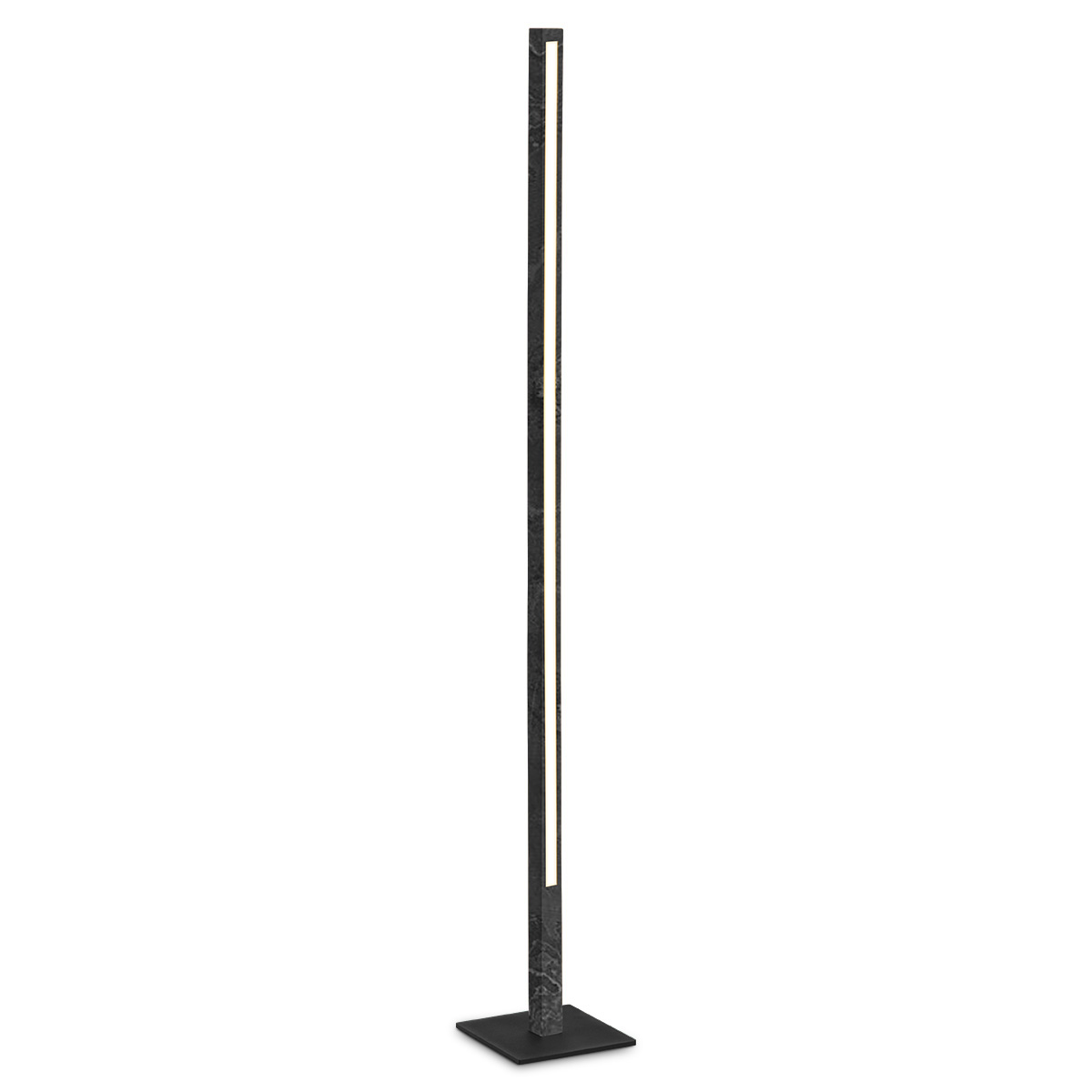 Tangla lighting - TLF7607-01BK - LED Floor lamp - metal + stone - black block - black