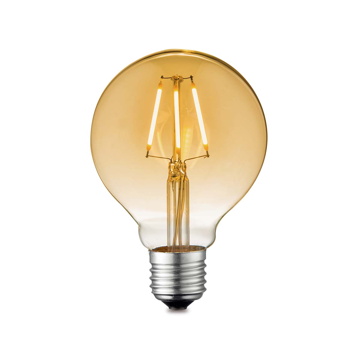 Tangla lighting - TLB-8003-02AM - LED Light Bulb Deco filament - G80 2W amber - non dimmable - E27