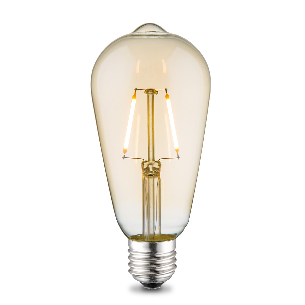 Tangla lighting - TLB-8001-02AM - LED Light Bulb Deco filament - ST64 2W amber - non dimmable - E27