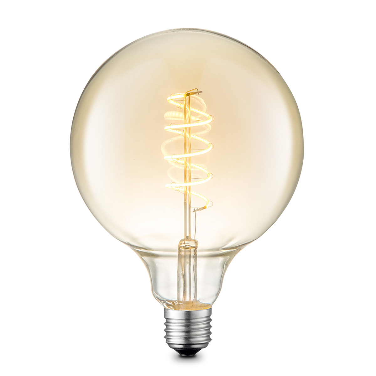 Tangla lighting - TLB-8009-04AM - LED Light Bulb Double Spiral filament - G125 4W amber - dimmable - E27
