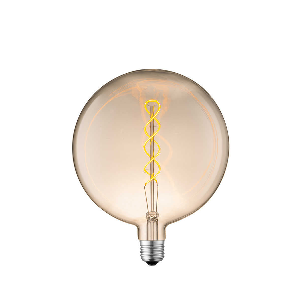 Tangla lighting - TLB-8012-04AM - LED Light Bulb Double Spiral filament - G150 4W amber - medium - dimmable - E27