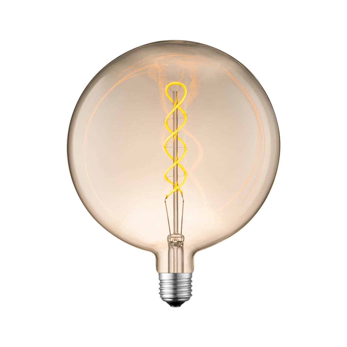 Tangla lighting - TLB-8098-04AM - LED Light Bulb Double Spiral filament - G180 4W amber - medium - dimmabel - E27