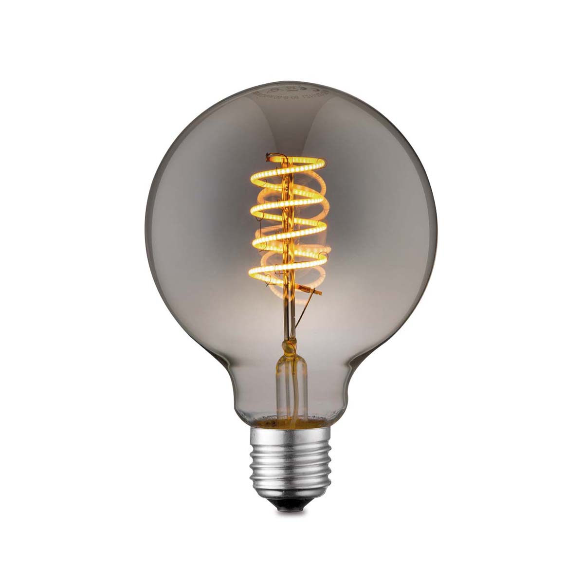 Tangla lighting - TLB-8007-04SM - LED Light Bulb Double Spiral filament - G80 4W smoke - dimmable - E27