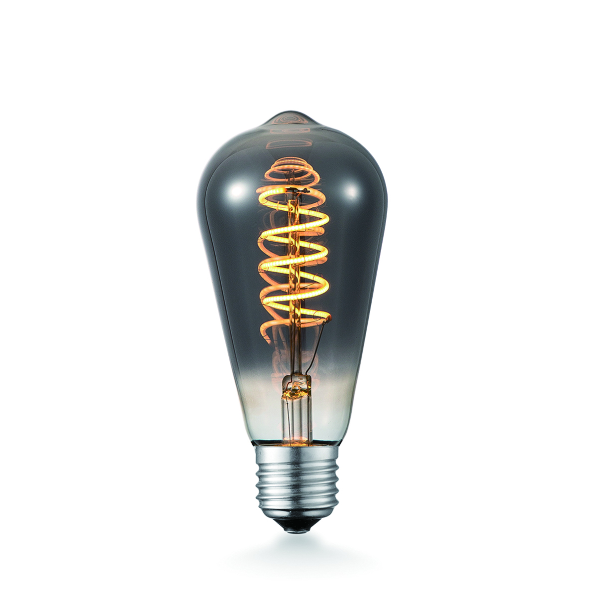 Tangla lighting - TLB-8002-02TM - LED Light Bulb Double Spiral filament - ST64 2W titanium - dimmable - E27