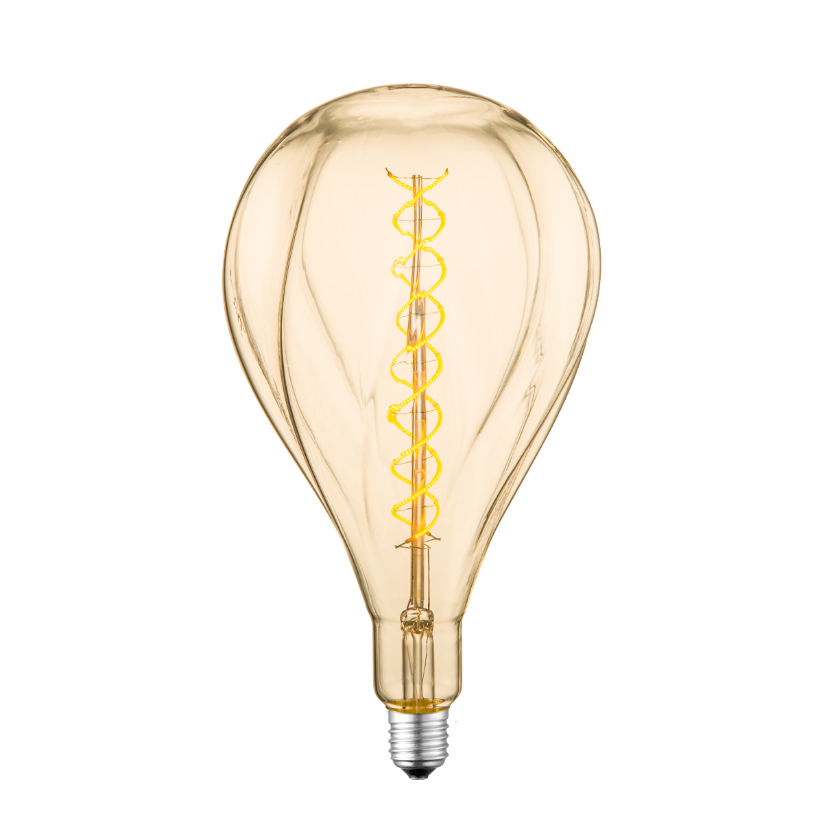 Tangla lighting - TLB-8103-06AM - LED Light Bulb Double Spiral filament - special 4W amber - large bubs - dimmable - E27