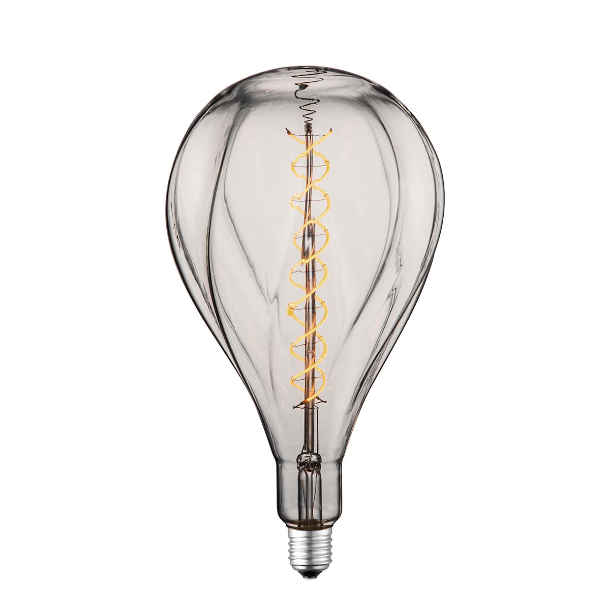 Tangla lighting - TLB-8103-06SM - LED Light Bulb Double Spiral filament - special 4W smoke - large bubs - dimmable - E27