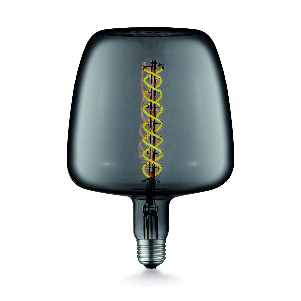 Tangla lighting - TLB-8060-06TM - LED Light Bulb Double Spiral filament - special 4W titanium - jar - dimmable - E27