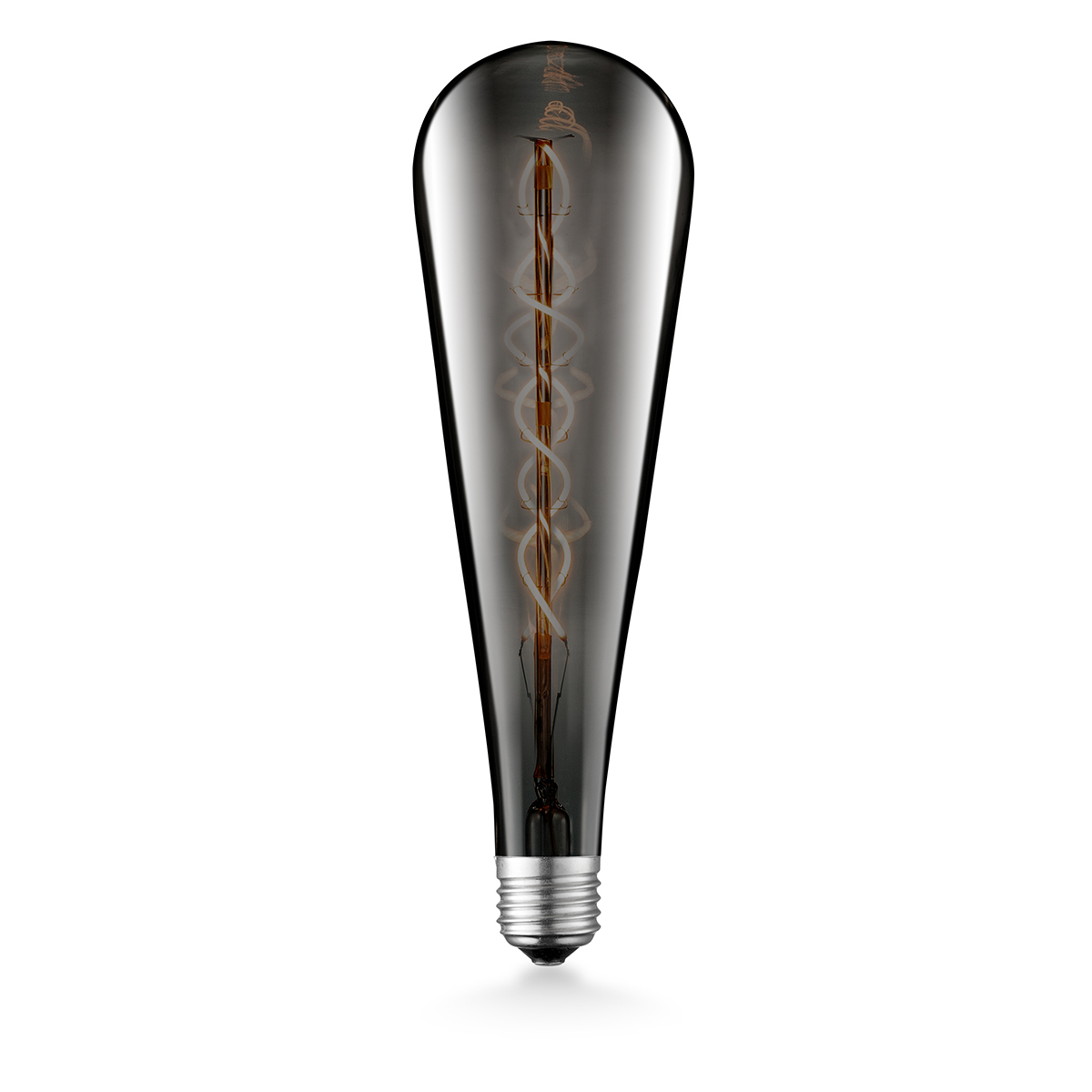 Tangla lighting - TLB-8034-06TM - LED Light Bulb Double Spiral filament - special 4W titanium - medium - exclamation - dimmable - E27