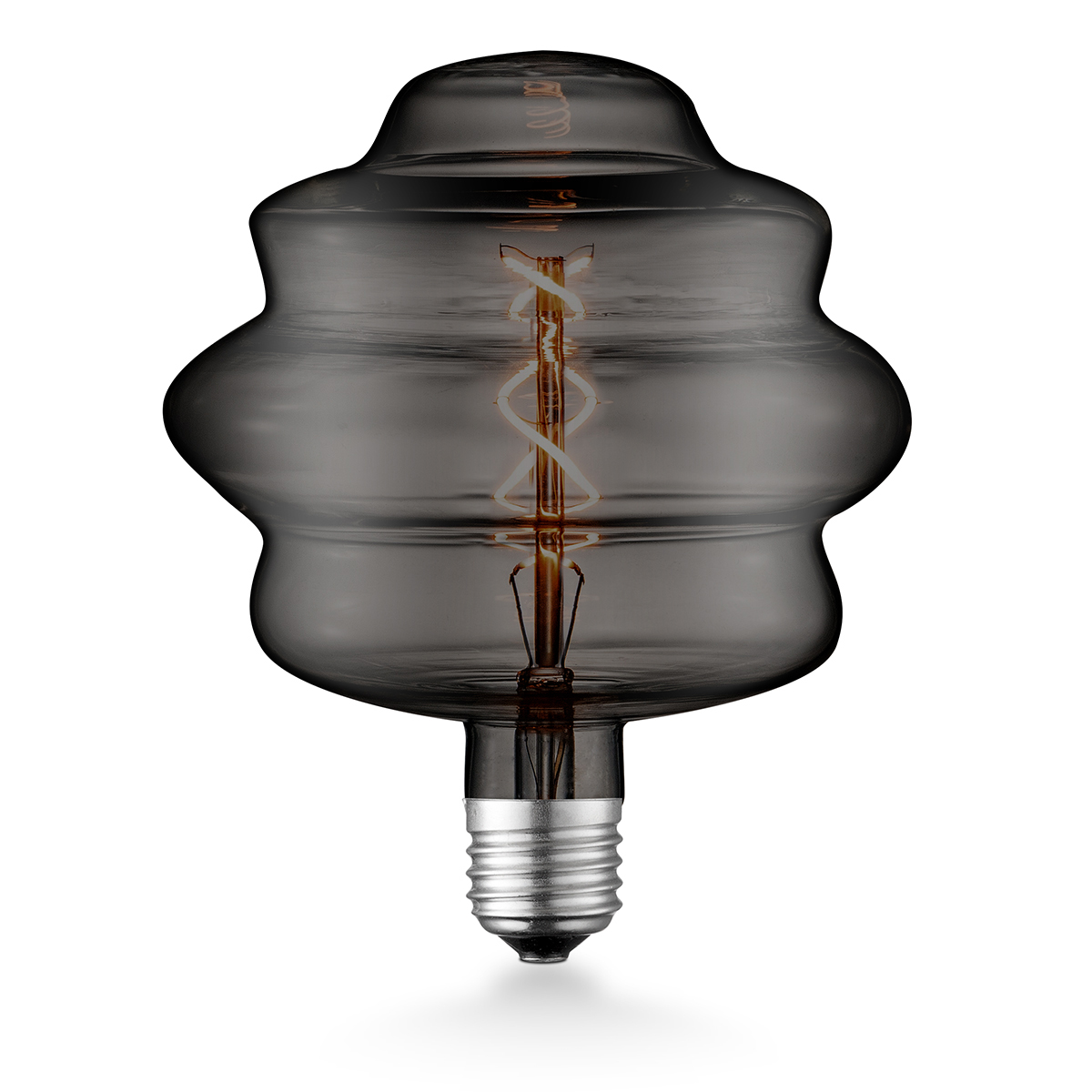 Tangla lighting - TLB-8036-06TM - LED Light Bulb Double Spiral filament - special 4W titanium - medium - gourd - dimmable - E27