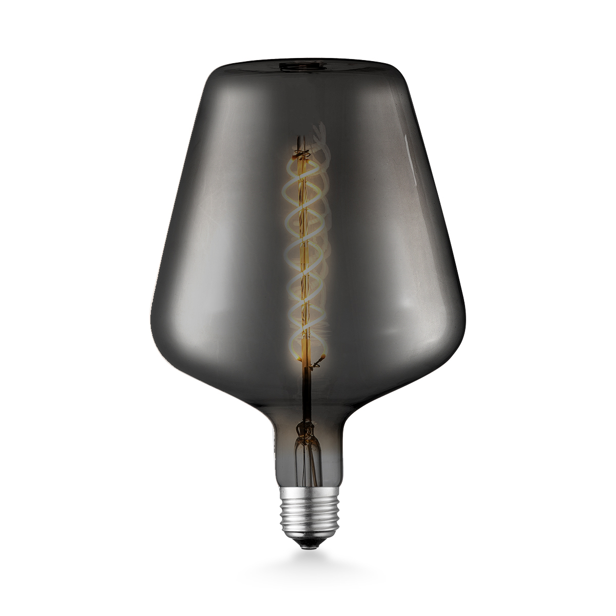 Tangla lighting - TLB-8062-06TM - LED Light Bulb Double Spiral filament - special 4W titanium - medium - jar - dimmable - E27