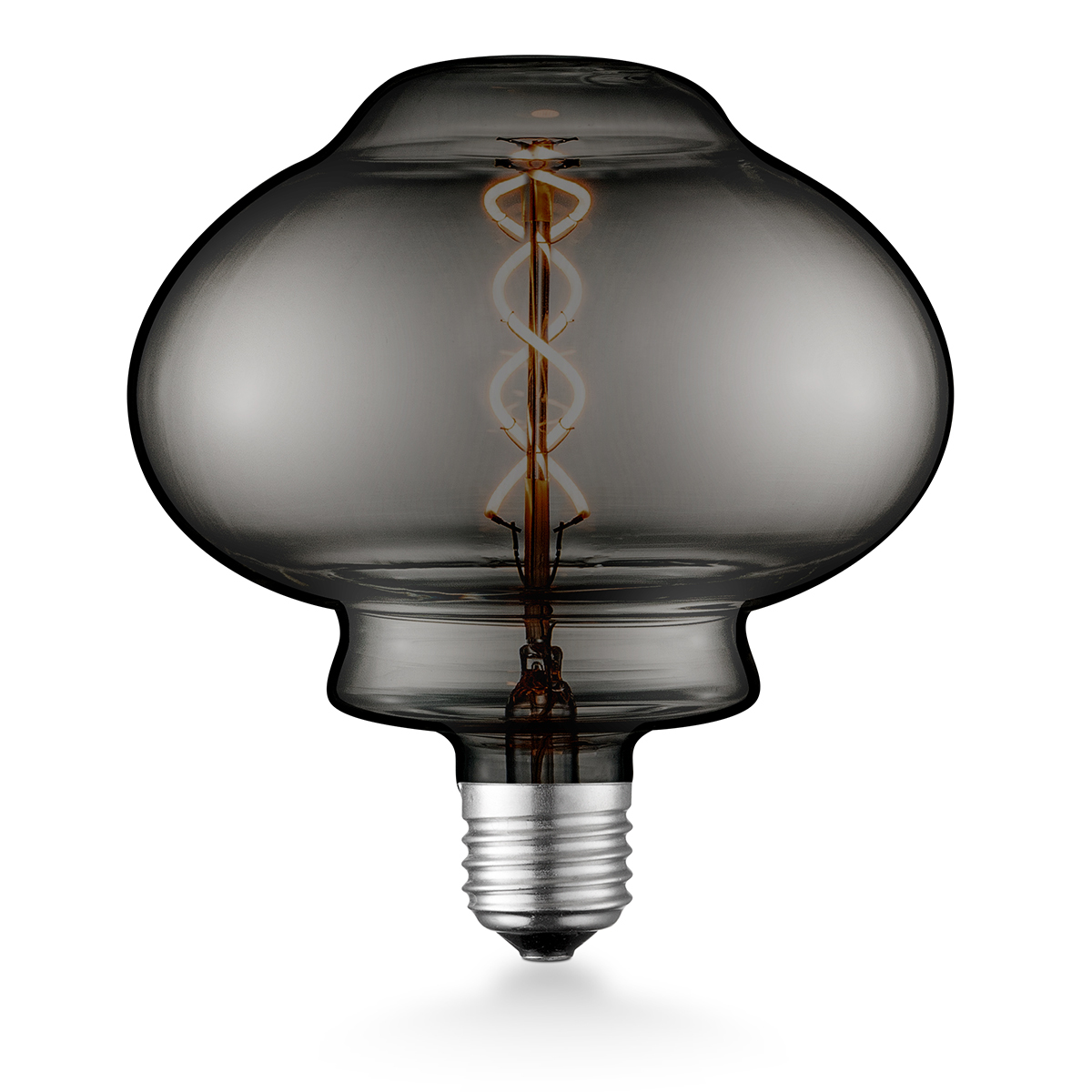 Tangla lighting - TLB-8038-06TM - LED Light Bulb Double Spiral filament - special 4W titanium - medium - mushroom - dimmable - E27