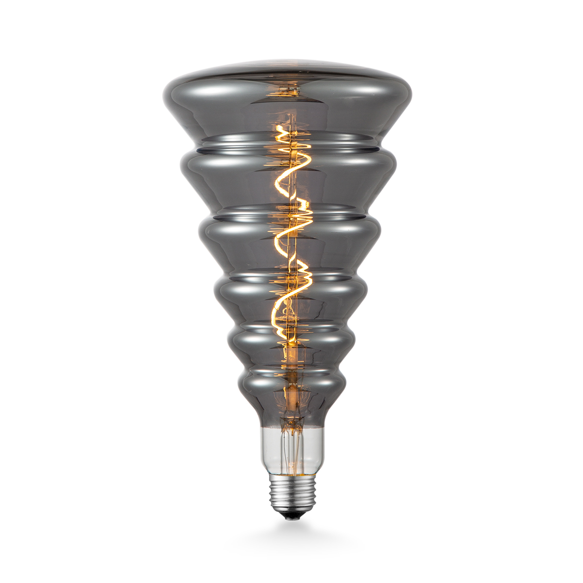 Tangla lighting - TLB-8097-06TM - LED Light Bulb Double Spiral filament - special 4W titanium - medium - tower - dimmable - E27