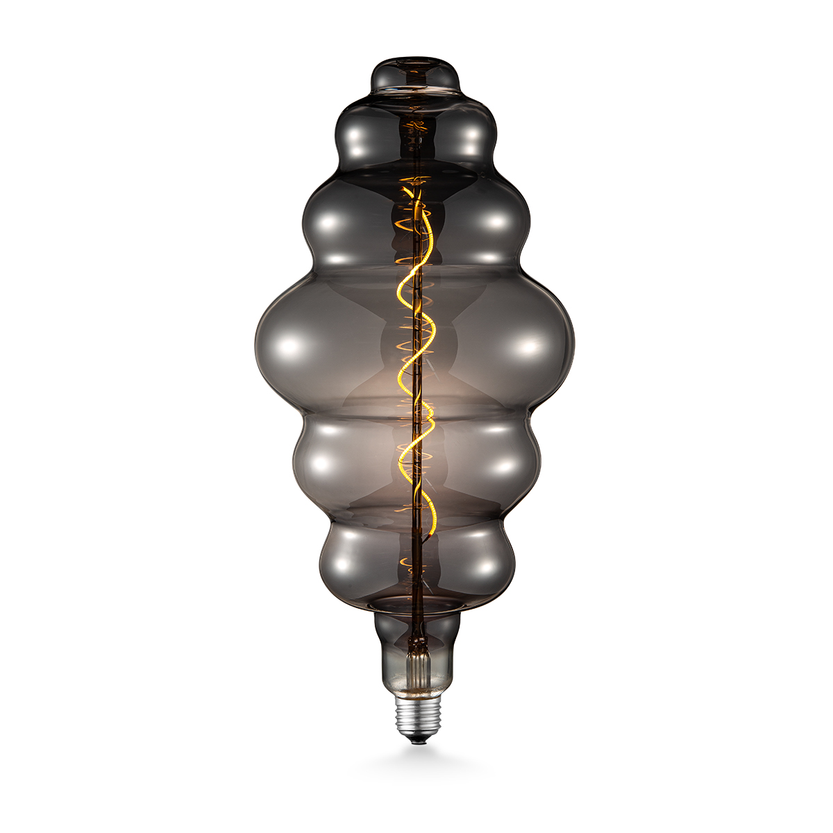 Tangla lighting - TLB-8049-06TM - LED Light Bulb Double Spiral filament - special 4W titanium - swing - dimmable - E27