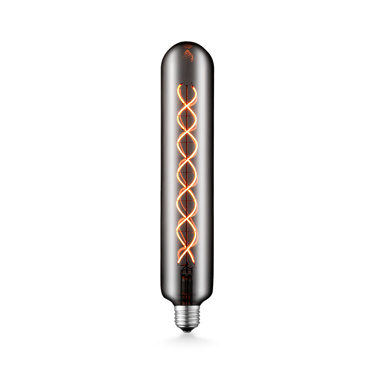 Tangla lighting - TLB-8028-06TM - LED Light Bulb Double Spiral filament - special 4W titanium - tube - large - dimmable - E27