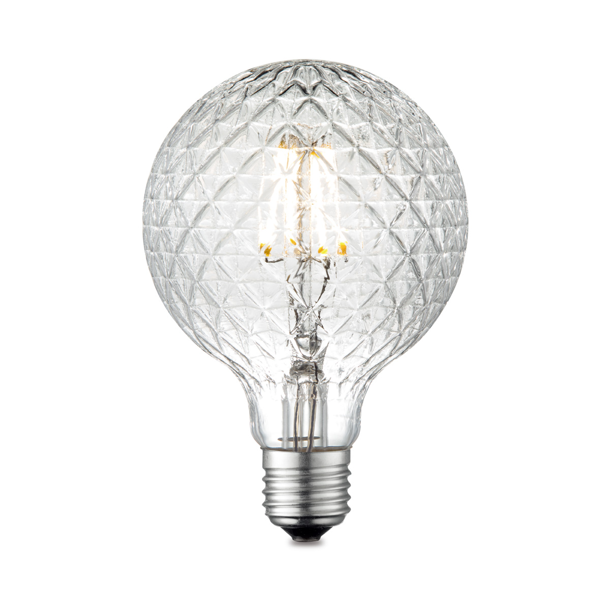 Tangla lighting - TLB-8071-04CL - LED Light Bulb Single Spiral Deco filament - G95 4W clear - dimmable - pineapple - E27