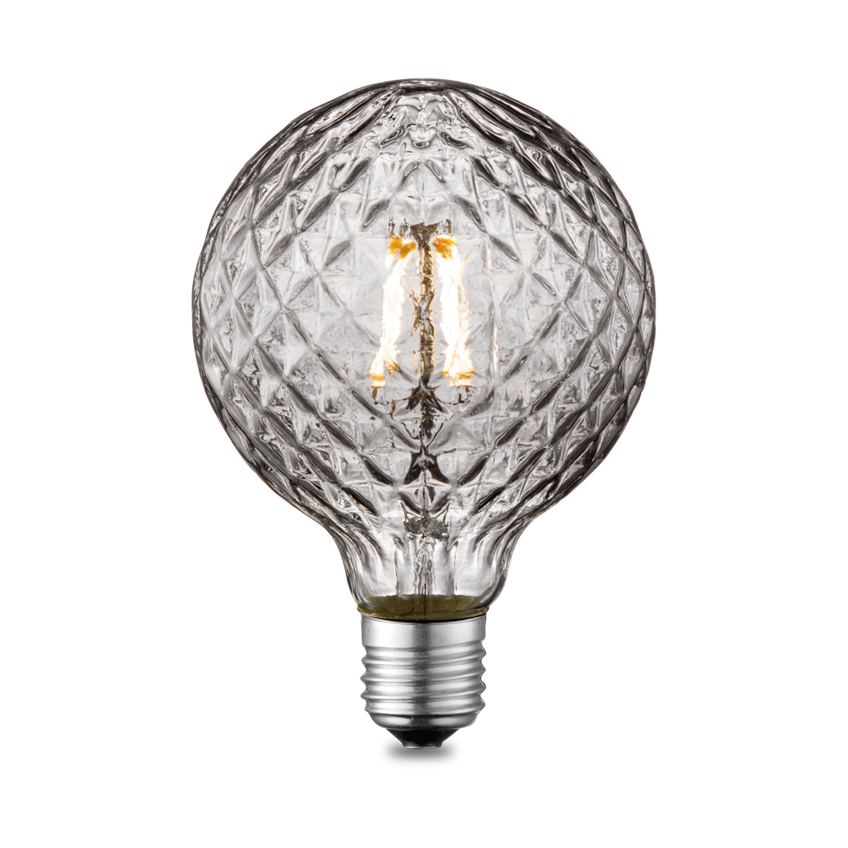 Tangla lighting - TLB-8071-04SM - LED Light Bulb Single Spiral Deco filament - G95 4W smoke - dimmable - pineapple - E27