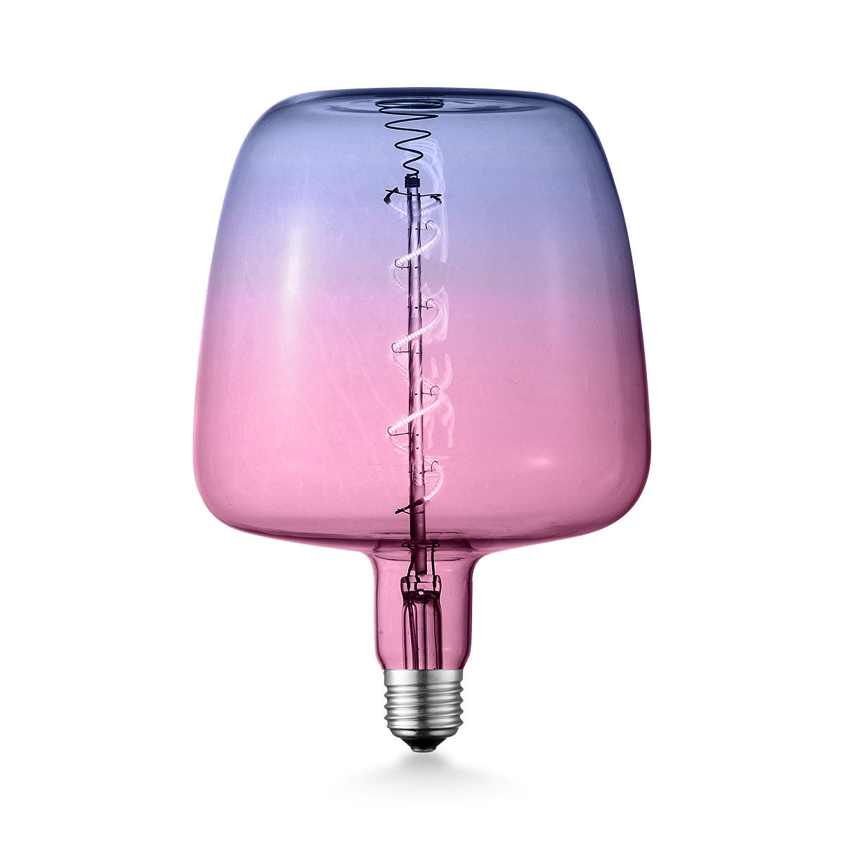 Tangla lighting - TLB-9003-04C - LED Light Bulb Single Spiral filament - 4W gradient color bulb - large - blue - non dimmable - E27
