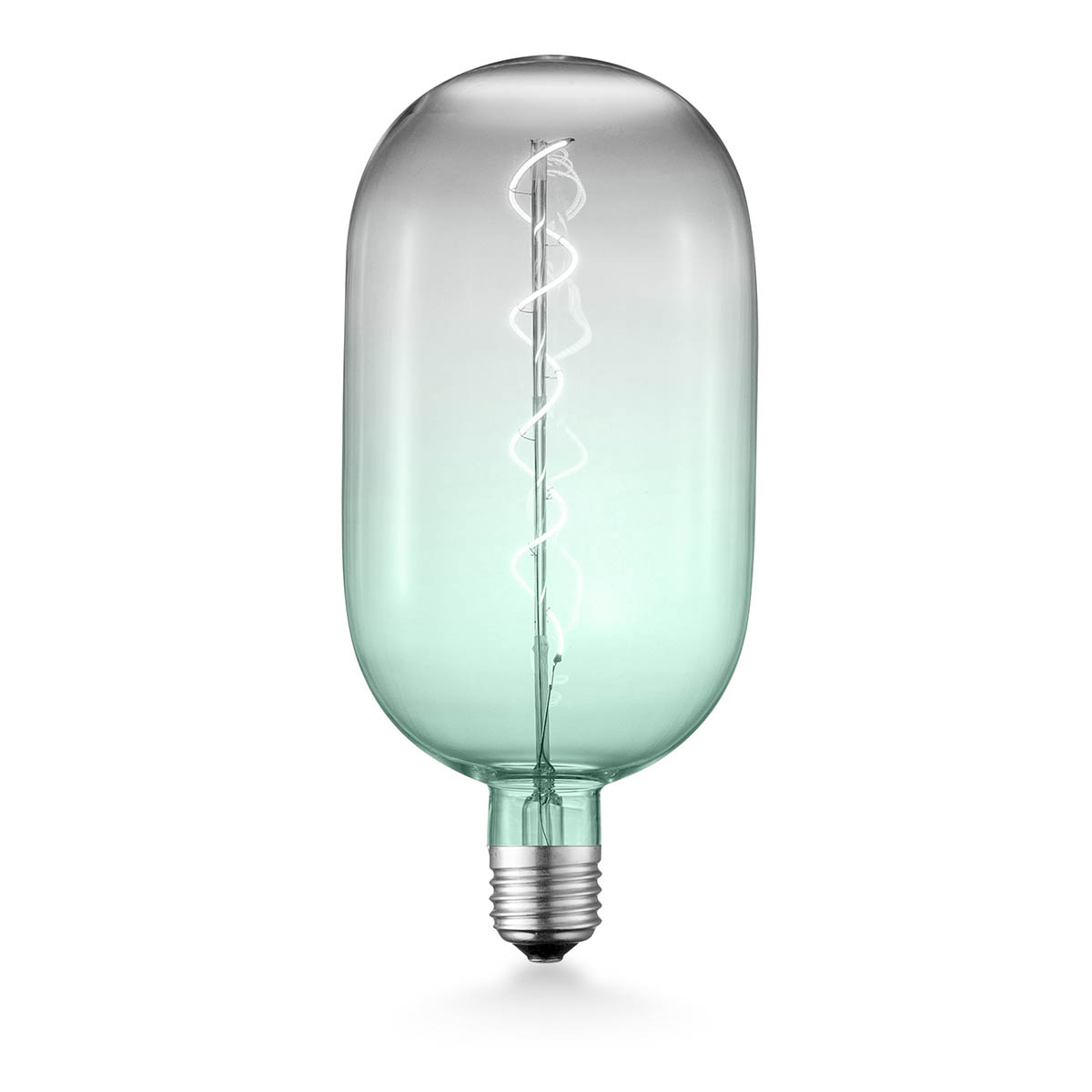 Tangla lighting - TLB-9001-04A - LED Light Bulb Single Spiral filament - 4W gradient color bulb - medium - green - non dimmable - E27