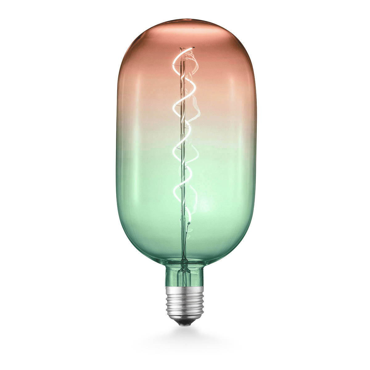 Tangla lighting - TLB-9001-04H - LED Light Bulb Single Spiral filament - 4W gradient color bulb - medium - red - dimmable - E27