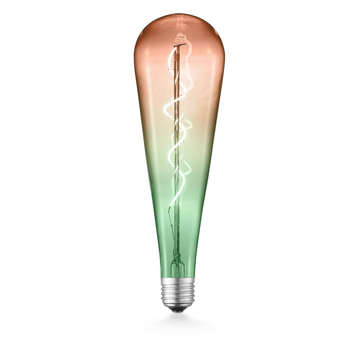 Tangla lighting - TLB-9002-04H - LED Light Bulb Single Spiral filament - 4W gradient color bulb - red - non dimmable - E27
