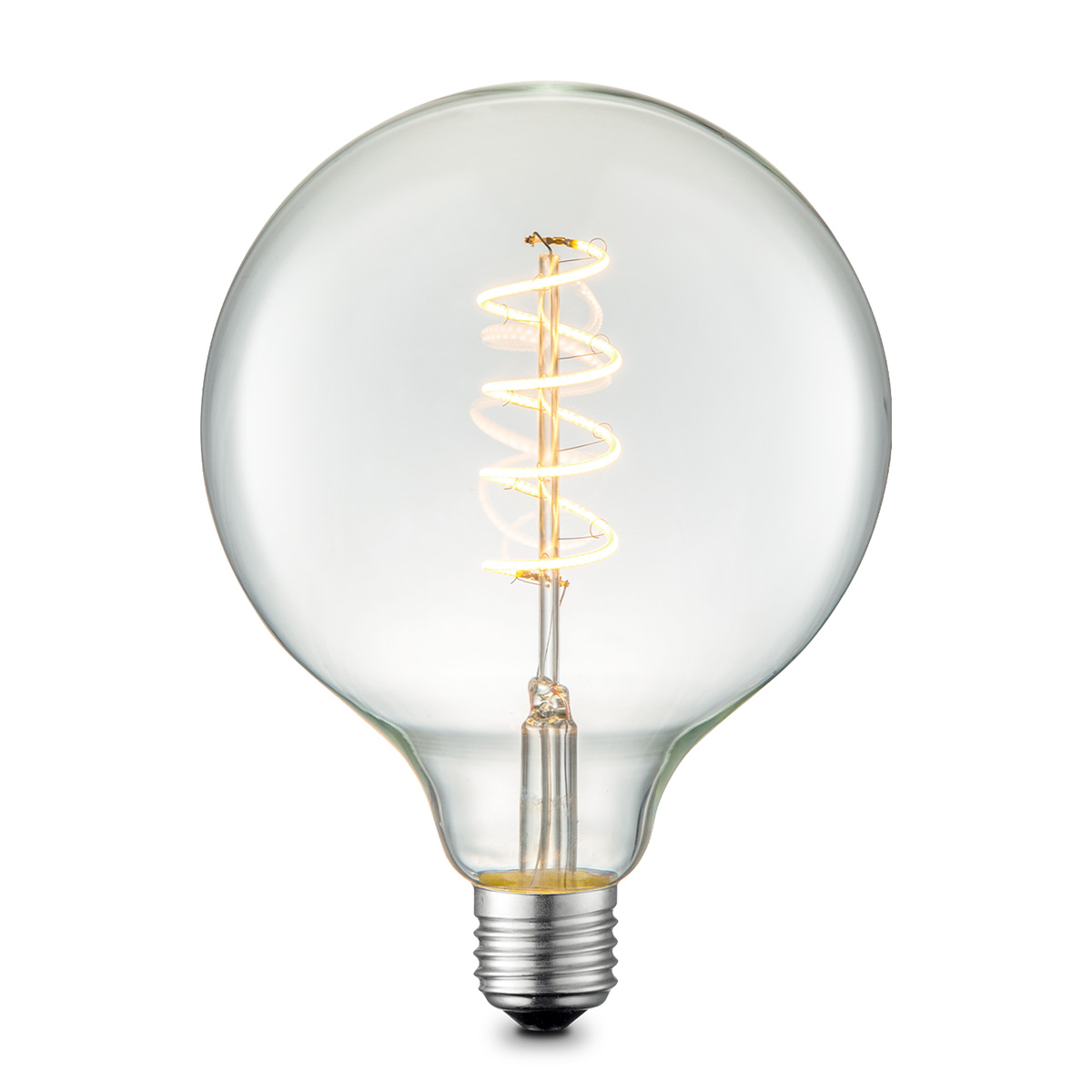 Tangla lighting - TLB-8009-04CL - LED Light Bulb Single Spiral filament - G125 4W clear - dimmable - E27