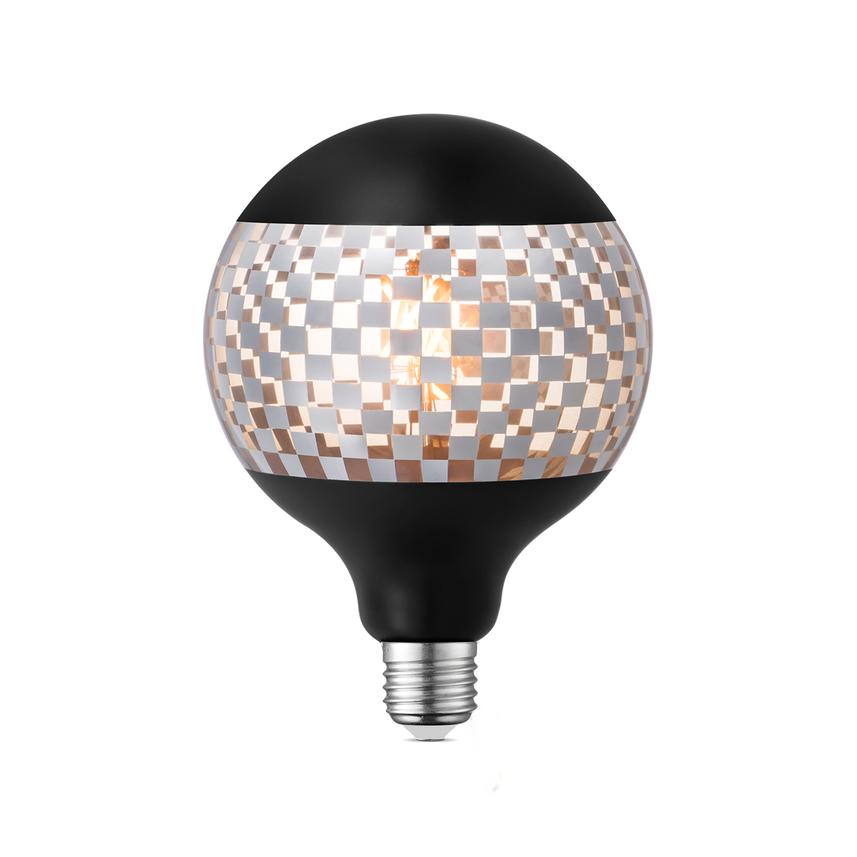 Tangla lighting - TLB-8124-04BS - LED Light Bulb Single Spiral filament - G125 4W graphic design - grid - dimmable - E27