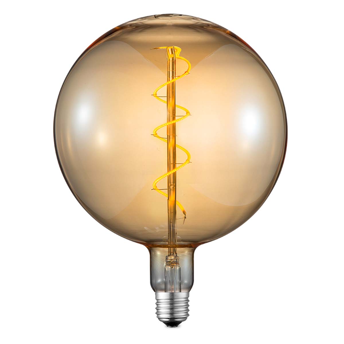 Tangla lighting - TLB-8013-04AM - LED Light Bulb Single Spiral filament - G180 4W amber - large - dimmabel - E27
