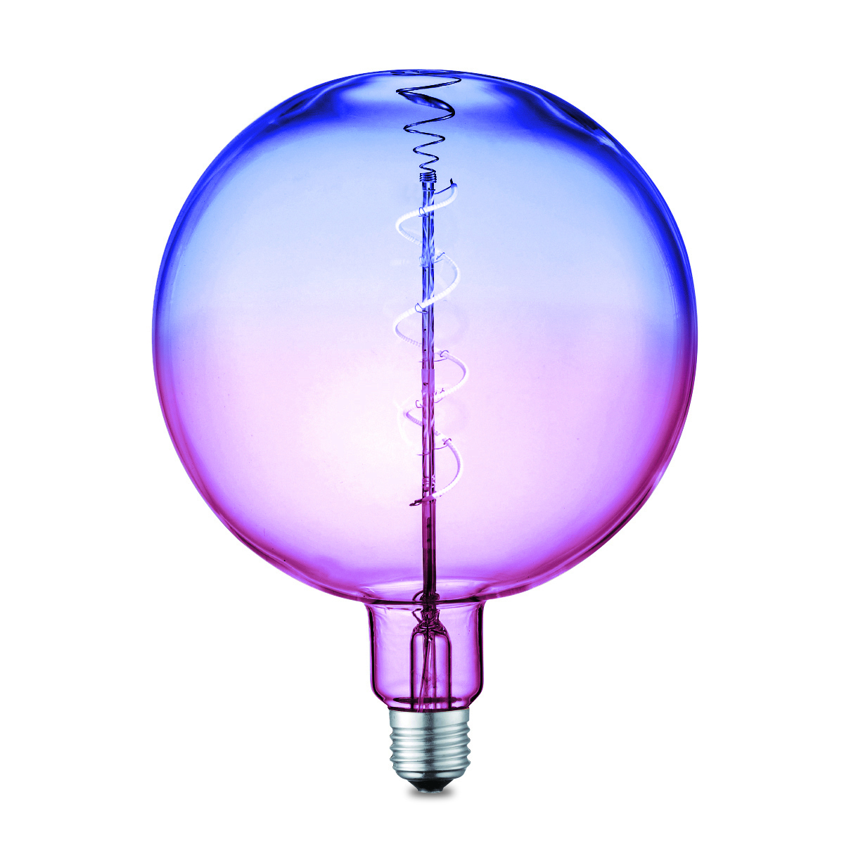 Tangla lighting - TLB-9007-04C - LED Light Bulb Single Spiral filament - G180 4W gradient color bulb - blue - non dimmable - E27