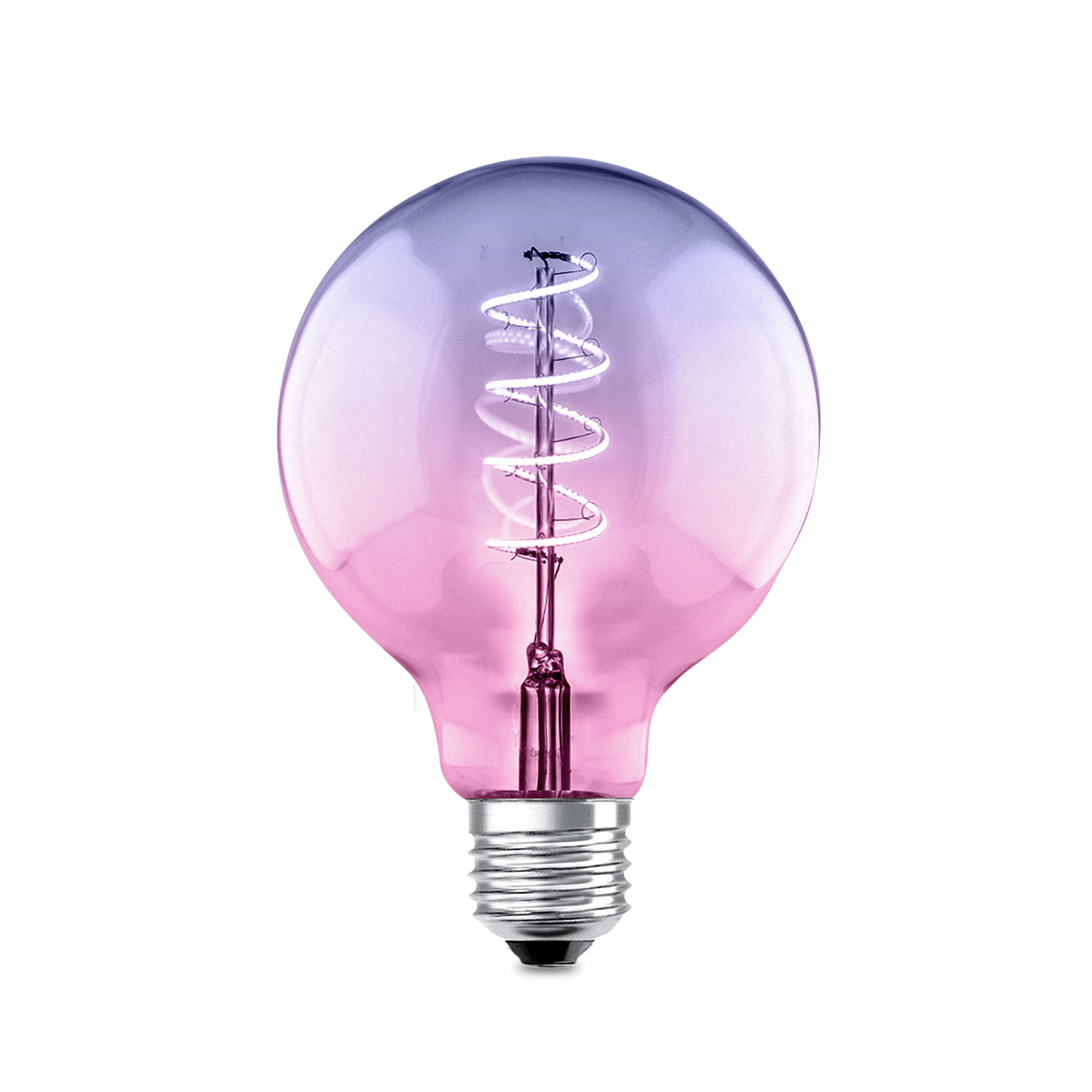 Tangla lighting - TLB-9005-04C - LED Light Bulb Single Spiral filament - G95 4W gradient color bulb - blue - non dimmable - E27