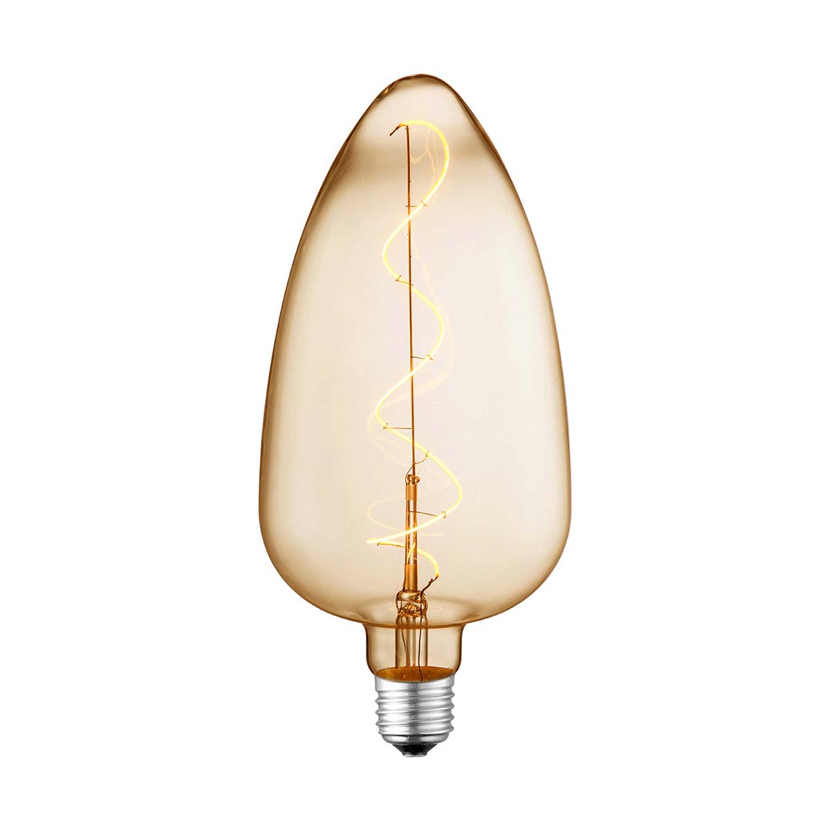 Tangla lighting - TLB-8116-04AM - LED Light Bulb Single Spiral filament - special 4W amber - leaf - dimmable - E27