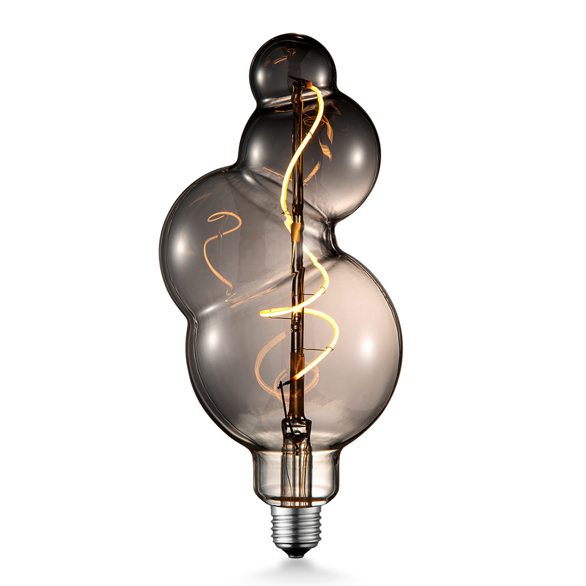 Tangla lighting - TLB-8050-04TM - LED Light Bulb Single Spiral filament - special 4W titanium - Fibonacci - dimmable - E27