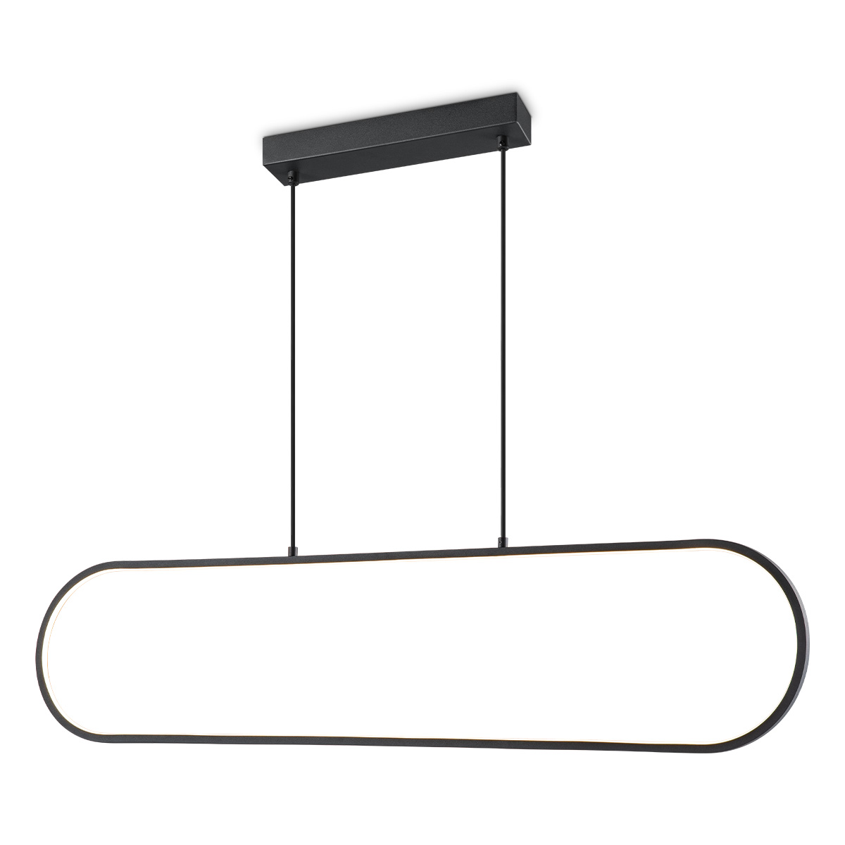 Tangla lighting - TLP7633-01BK - LED Pendant lamp 1 Light - metal + plastic - black - loop