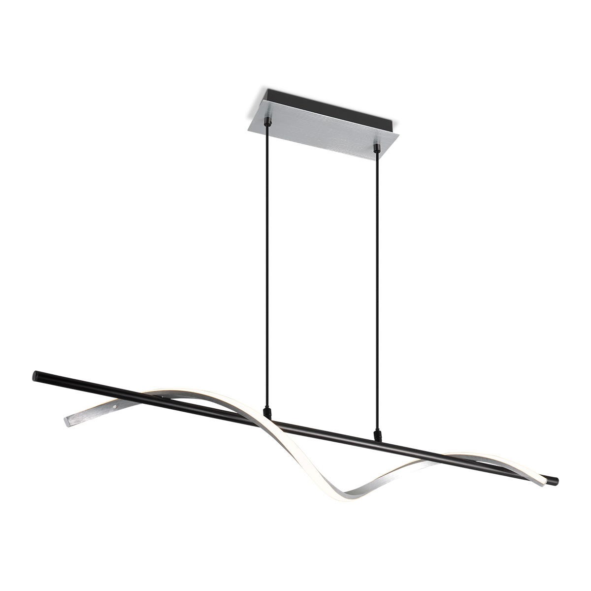 Tangla lighting - TLP7611-01AMB - LED Pendant lamp 1 Light - metal - sand black + mat satin -spiral
