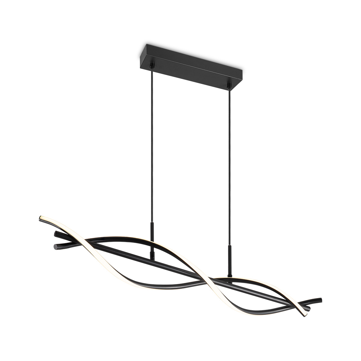 Tangla lighting - TLP7611-01BK - LED Pendant lamp 1 Light - metal - sand black - spiral twist