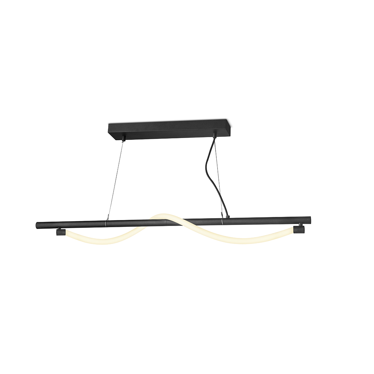 Tangla lighting - TLP7064-22SB - LED Pendant lamp - metal + LED silicon tube - sand black - flex - twist bar