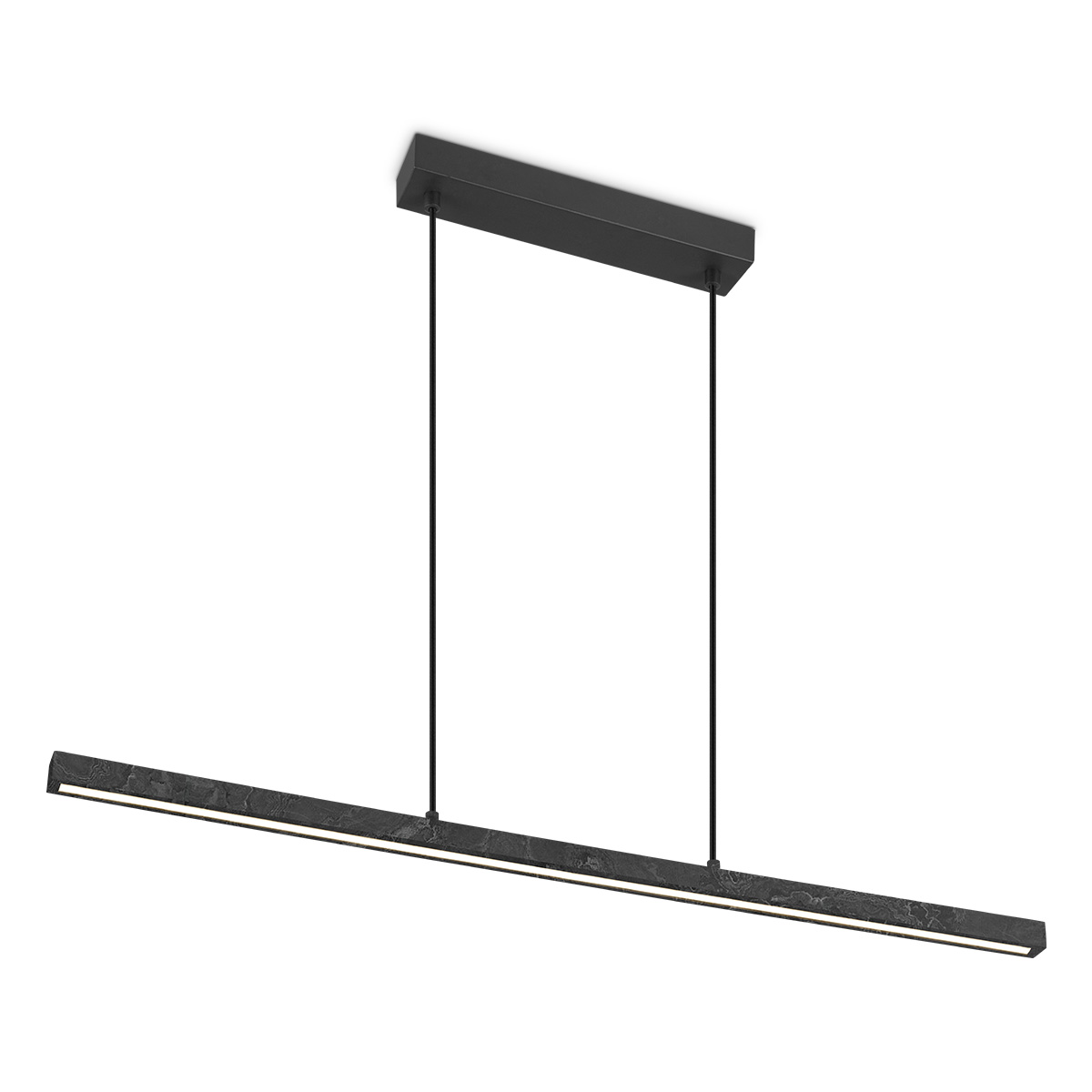 Tangla lighting - TLP7607-01BK - LED Pendant lamp - metal + stone - black block - black