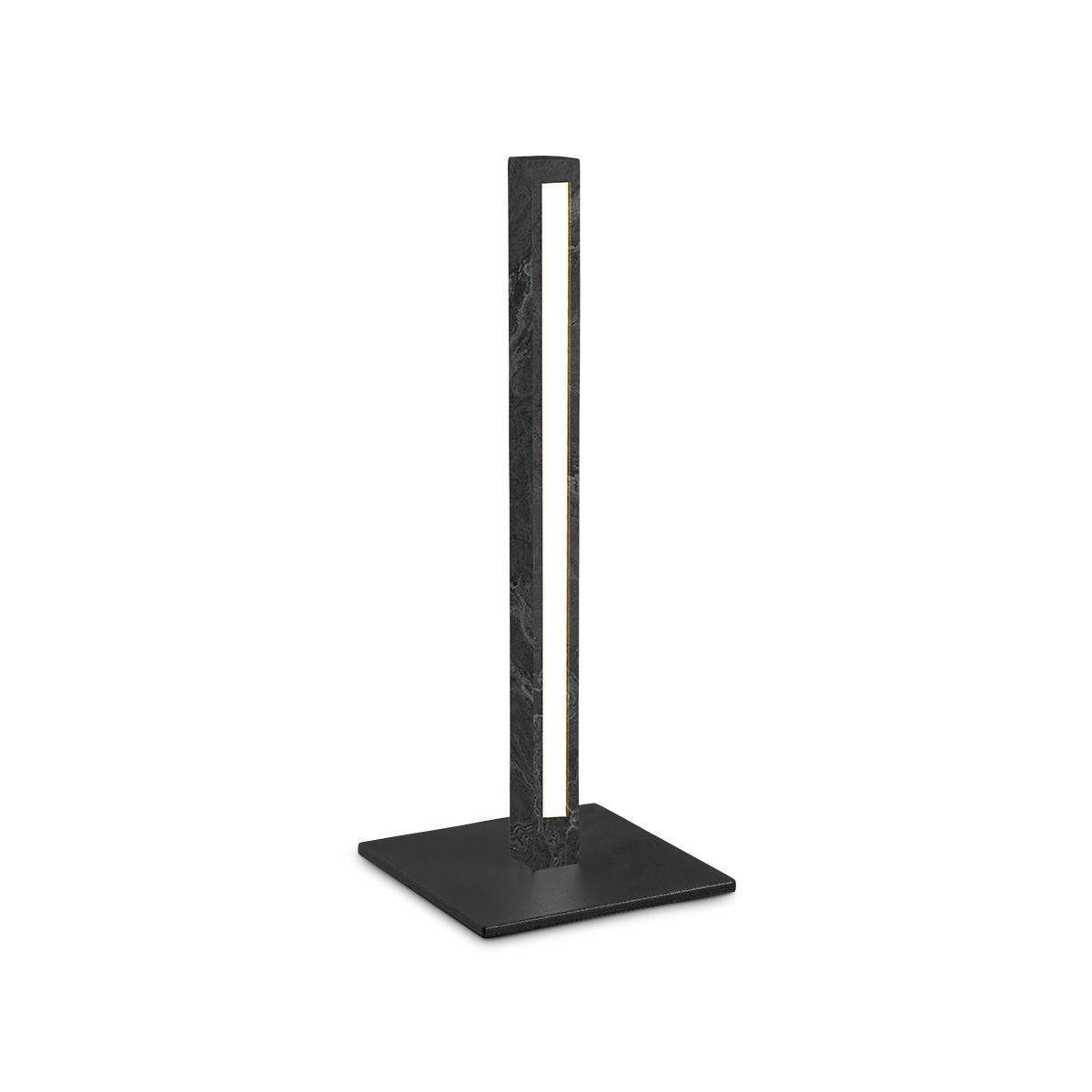 Tangla lighting - TLT7607-01BK - LED Table lamp - metal + stone - black block - black