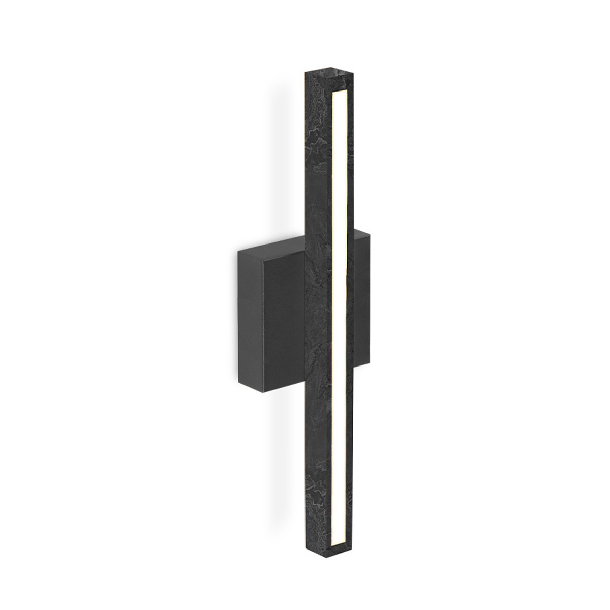 Tangla lighting - TLW7607-01BBK - LED Wall lamp - metal + stone - black block - black - large