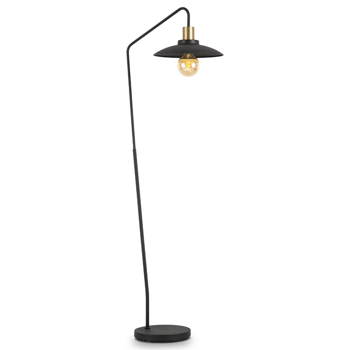 Tangla lighting - TLF7655-01SB - LED floor lamp 1 light - metal decorative lighting - modern - black cirque series