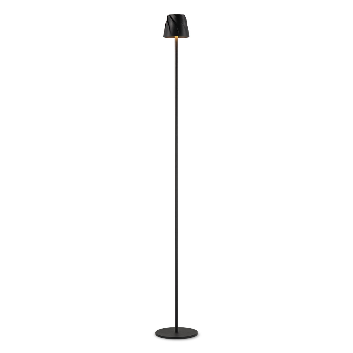 Tangla lighting - TLF7634-01BK - LED floor lamp - rechargeable plastic - black - whirl